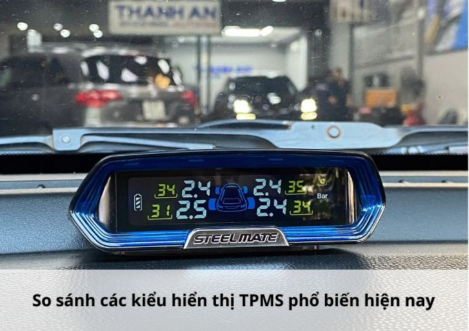 So sánh các kiểu hiển thị TPMS phổ biến hiện nay