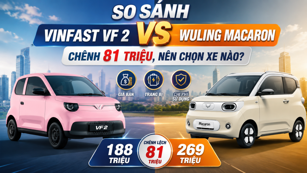 So Sánh VinFast VF 2 Và Wuling Macaron: Khác Biệt Từ Giá Bán Đến Hạ Tầng Sạc
