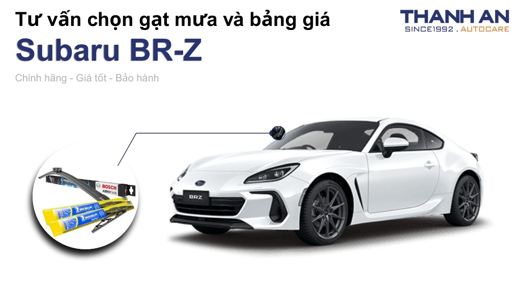 Gạt mưa xe Subaru BR-Z loại nào tốt? Bảng giá mới nhất