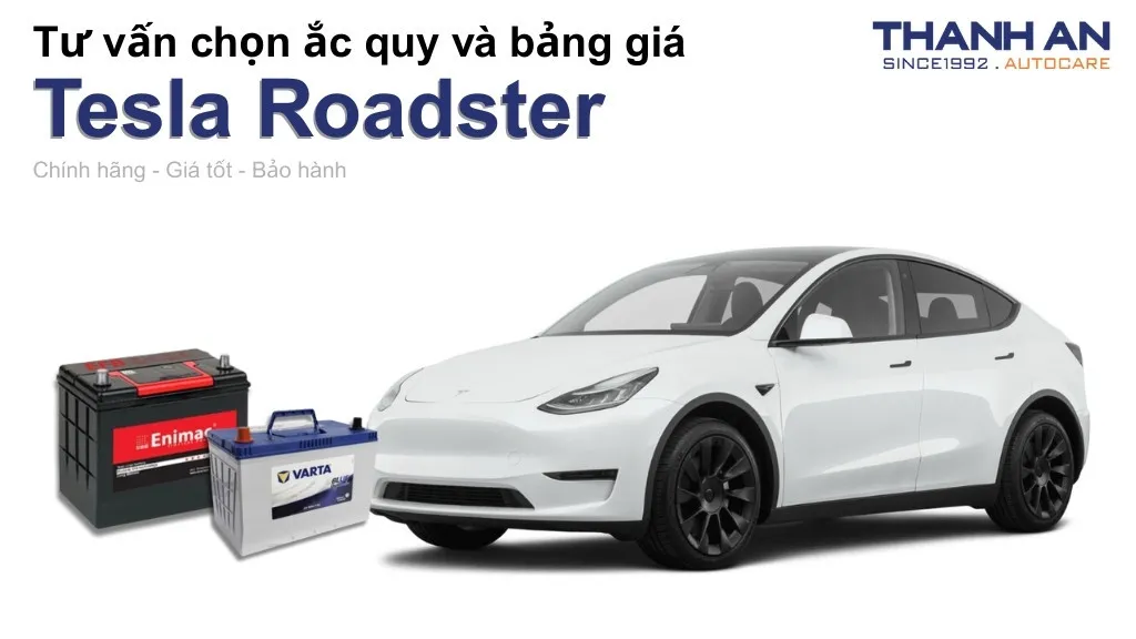 Bình ắc quy xe Tesla Roadster loại nào tốt? Bảng giá mới nhất