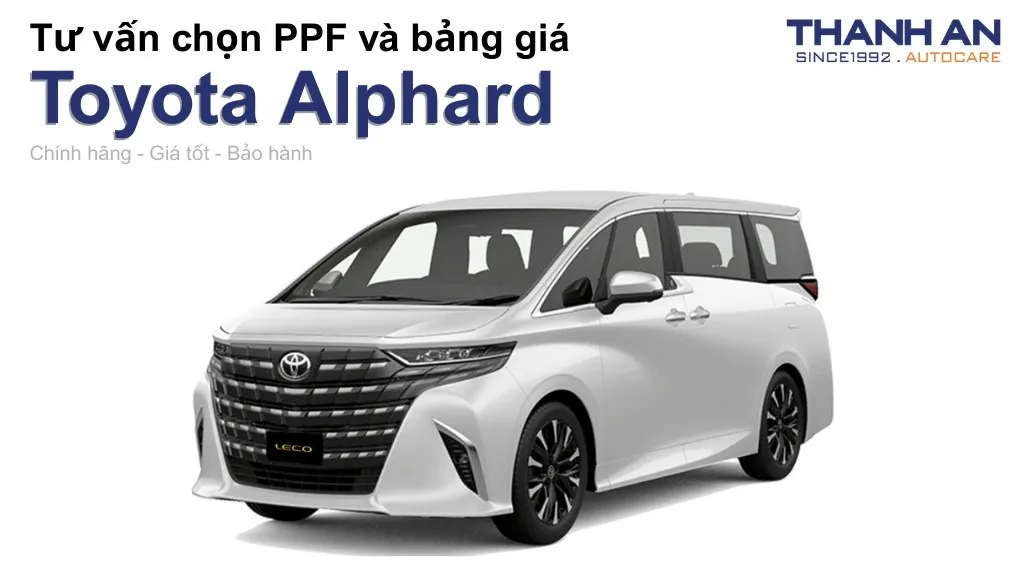 Dán PPF xe Toyota Alphard loại nào tốt? Bảng giá mới nhất