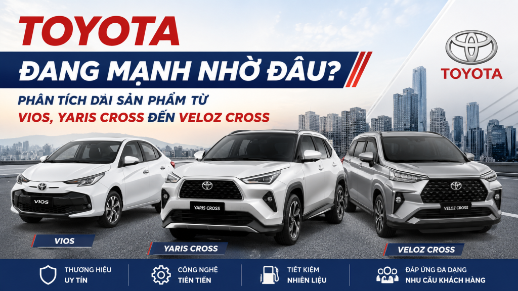 Toyota Đang Mạnh Nhờ Đâu? Phân Tích Dải Sản Phẩm Từ Vios, Yaris Cross Đến Veloz Cross