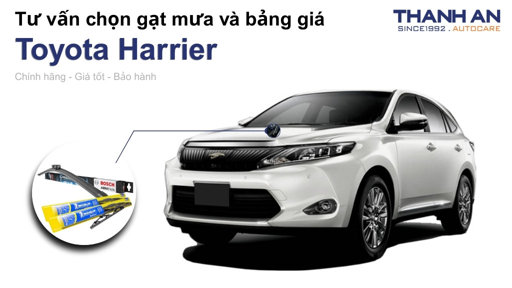 Gạt mưa xe Toyota Harrier loại nào tốt? Bảng giá mới nhất
