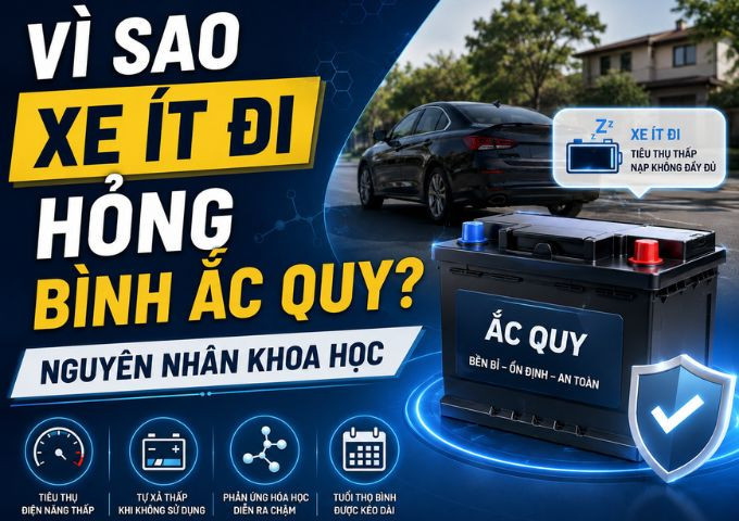 Vì Sao Xe Ít Đi Thường Hỏng Bình Ắc Quy Hơn Xe Chạy Nhiều?