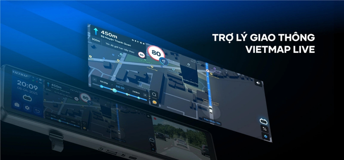 Vietmap V740 phát tín hiệu nhắc nhở khi xe tiến gần khu vực có camera phạt nguội