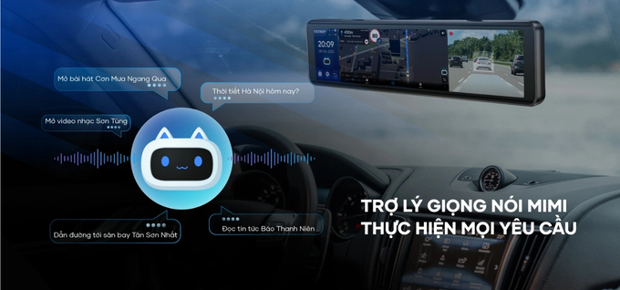 Vietmap V740 được trang bị Trợ lý giọng nói mimi, thực hiện mọi yêu cầu