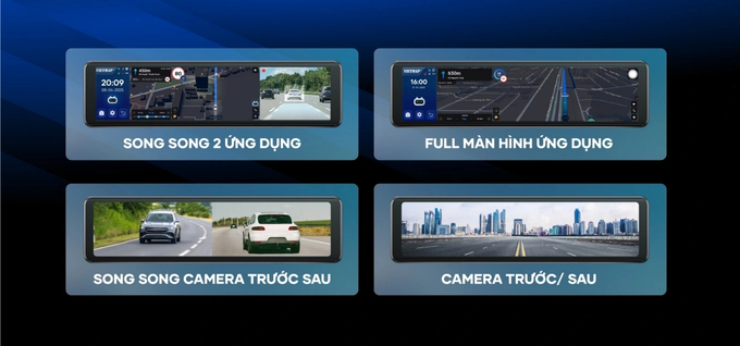 Vietmap V740 giúp Người dùng thoải mái mở ứng dụng bản đồ song song với trình nghe nhạc một cách trơn tru