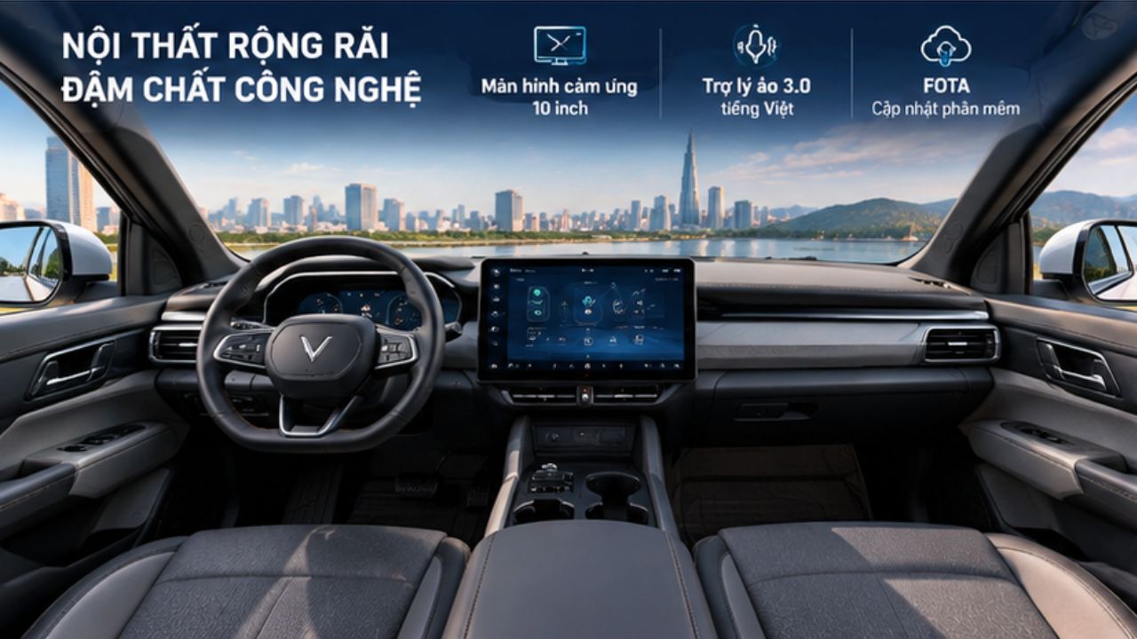 Nội thất VF Wild rộng rãi