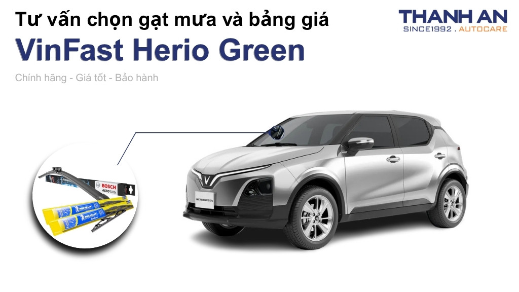 Gạt mưa xe VinFast Herio Green loại nào tốt? Bảng giá mới nhất
