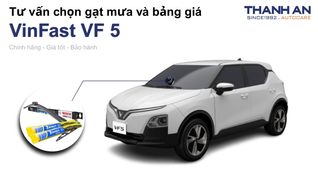 Gạt mưa xe VinFast VF 5 loại nào tốt? Bảng giá mới nhất