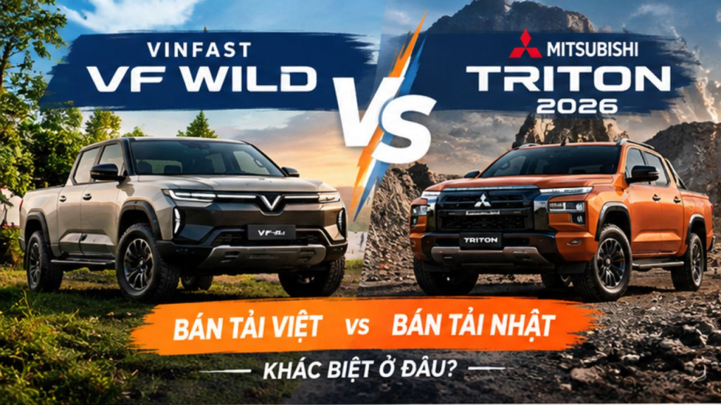 So Sánh VinFast VF Wild Và Mitsubishi Triton 2026