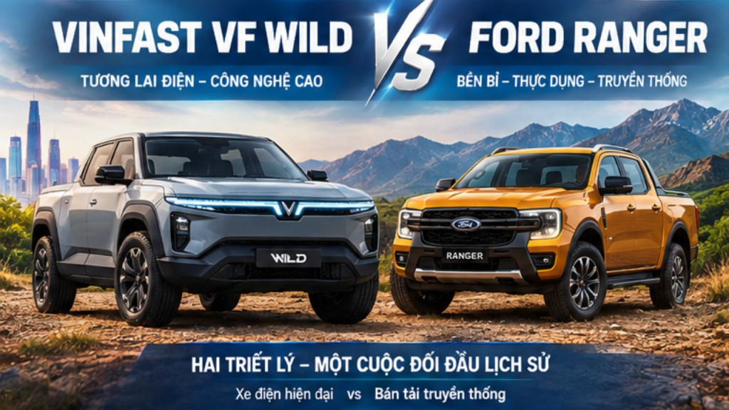 So Sánh VinFast VF Wild Và Ford Ranger: Giá, Thông Số & Khả Năng Vận Hành