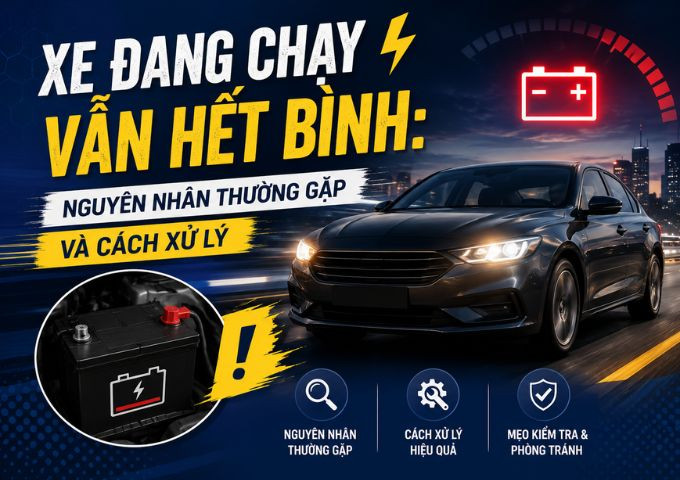 Xe Đang Chạy Vẫn Hết Bình: Nguyên Nhân Thường Gặp Và Cách Xử Lý