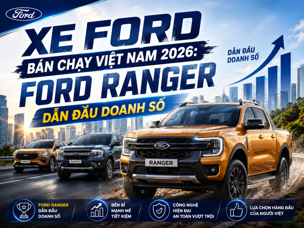 Xe Ford Bán Chạy Việt Nam 2026: Ford Ranger Dẫn Đầu Doanh Số