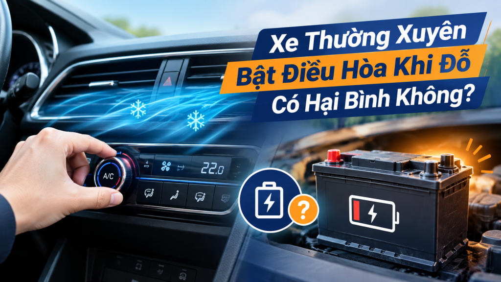 Xe Thường Xuyên Bật Điều Hòa Khi Đỗ Có Hại Bình Không?