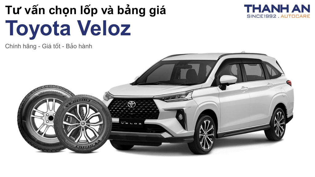 Lốp xe Toyota Veloz mới chính hãng an toàn được lắp đặt tại gara